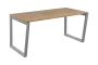 SEK-V - 16 stůl kancelářský, kovová podnož stříbrná, deska 25 mm, široký 1600 mm, dub bardolino